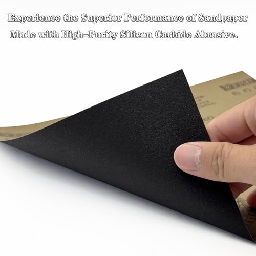 25 PCS 150 Grit Wet Dry Sandpaper, 9x11 Inch Silicon Carbide Sheets - style: Grit 150
