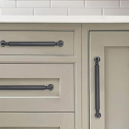 khtumeware 2-Pack Matte Black Heavy-Duty Solid Cabinet Pulls, 3-1/2 Inch (89mm) Hole Center, Drawer Pulls, Cabinet Hardware, Suitable for Kitchen Cabinets, Bathrooms and Dressers - color: Black, size: 3-1/2 Inch(89mm)Hole Center