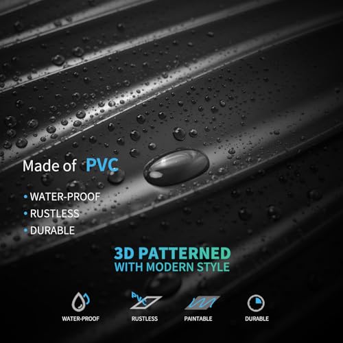 Art3d PVC Wavy Textured 3D Wall Panels, 15.7 x 11.8 Inch, 24-Pack, Black - color: Black