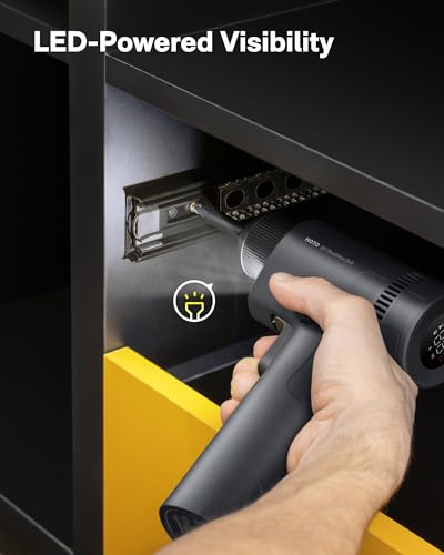 HOTO 16V Drill Set, Taladro InaláMbrico, Brushless Power Drilll