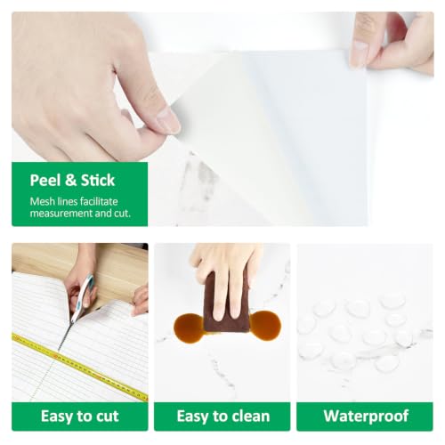 Matte White Marble Contact Paper Peel and Stick Marble Countertop - color: White, size: 15.7" x 78.7"