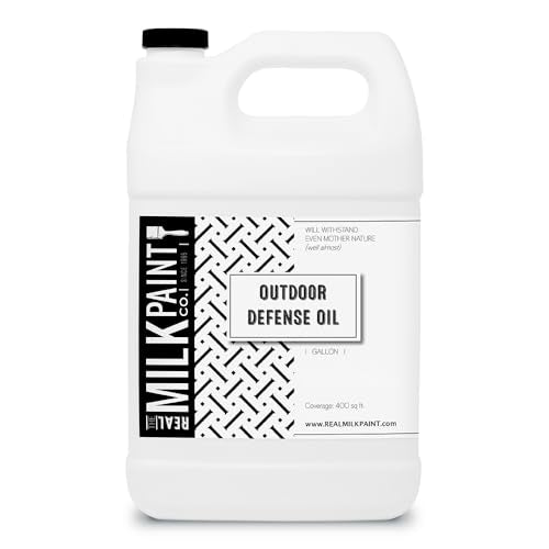 Real Milk Paint, Wood Finish for Outdoor Furniture Gallon Outdoor Defense Oil, Sealer, Protector with Tung Oil for Finishing Fence, Deck, Cedar Garden Bed - size: Gallon