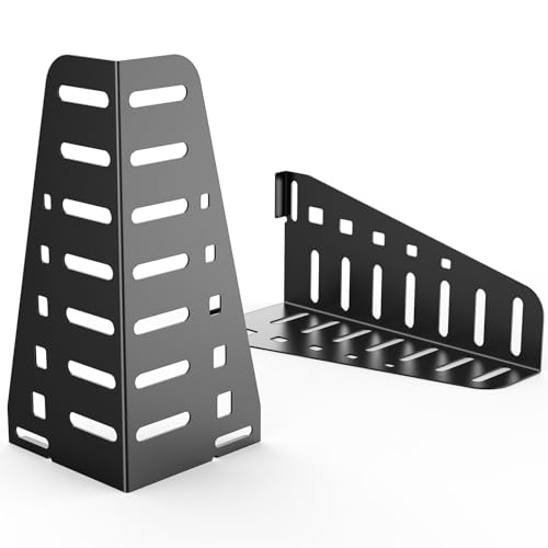 2pcs Headboard Brackets for Metal Bed Frame Headboard Mounting Bracket - color: Black-2PCS