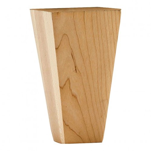 Hardware Resources 2-1/4" W x 2-1/4" D x 4-1/2" H Square Tapered Shaker Bun Foot (Cherry) - color: Cherry