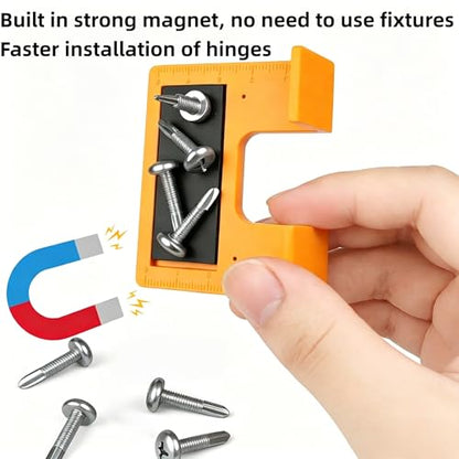 Cabinet Door Hinge Installation Locator 2 Pack, 2mm Door Seam Strong Magnetic Hinge Fixed Locator, Precision Hinge Installation Tool, Suitable for Most Cabinet Doors
