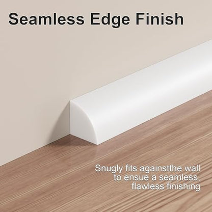 1/4 in x 40 ft Peel and Stick Quarter Round Molding, White - color: White, size: 1/4 in x 40 ft