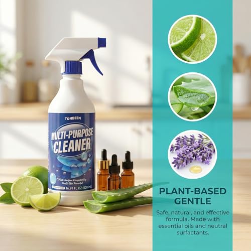 Multi-Surface Cleaner Spray for Painted Doors & Cabinets, Hard Surface Cleaner for Laminated Wood, Refrigerator Doors, Metal & Plastic, Removes Grease, Fingerprints, Water Stains & Dust, 500ml