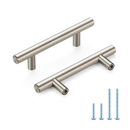 HOME EDIT Brushed Nickel Cabinet Handles, Drawer Pulls, 3 Inch, 30 Pack - color: Brushed Nickel, size: 3 Inch Hole Center