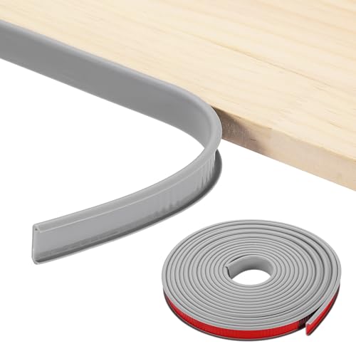 uxcell U-Shape Edge Banding, 0.63 Inch x 19.7Ft TPE Self-Adhesive Veneer Edging Trim Furniture Flexible Corner Edge Protector for Cabinets Countertop Shelves Restoration, Grey - color: Gray, size: 0.63 Inch x 19.7Ft