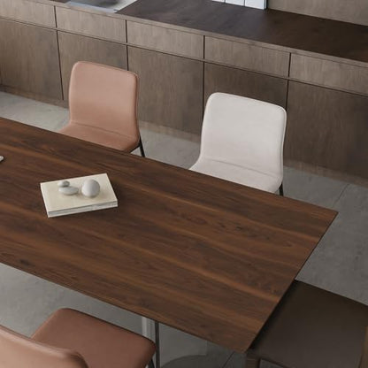 JSEVEM Walnut Wood Contact Paper Dark Brown Peel and Stick Wallpaper Waterproof Removable Grain Contact Paper for Countertops Cabinet Table Self Adhesive Thicken Textured Vinyl Wrap 31"×157" - color: Brown, size: 31" x 157"