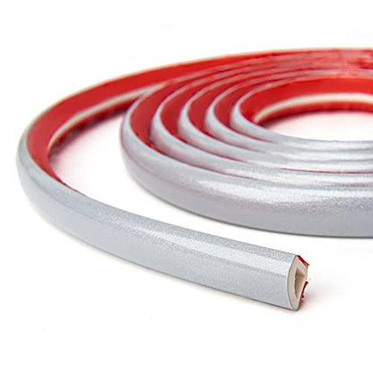 Art3d 17 ft Flexible Peel and Stick Wall Molding Trim Caulk Strip, Silver - color: Silver, size: 17 Feet