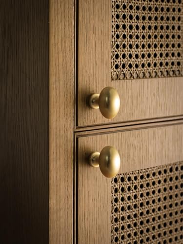 Oval Brushed Gold Cabinet Knobs, Zinc Alloy for Drawer Knobs for Dresser Cupboard Wardrobe, Kitchen Cabinet Pulls (2, Brushed Gold, Egg knob) - color: Brushed Gold