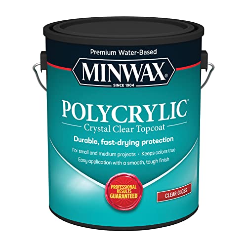 Minwax 1 gal 15555 Clear Polycrylic Water-Based Protective Finish Gloss