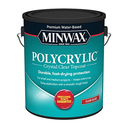 Minwax 1 gal 15555 Clear Polycrylic Water-Based Protective Finish Gloss