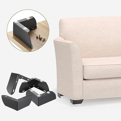 OwnMy 4PCS Metal Furniture Legs 2 Inch Black Sofa Legs Dresser Legs - size: 2 Inch