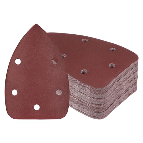 60pcs Mouse Sander Detail Sandpaper 320Grit 3.5"x5.5" Triangle - size: 320 grit