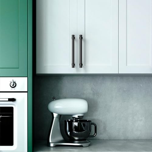 Asidrama 10 Pack 5 Inch Matte Black Kitchen Cabinet Handles - color: Matte Black, size: 5" Hole Center(128mm)