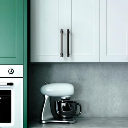 Asidrama 10 Pack 5 Inch Matte Black Kitchen Cabinet Handles - color: Matte Black, size: 5" Hole Center(128mm)