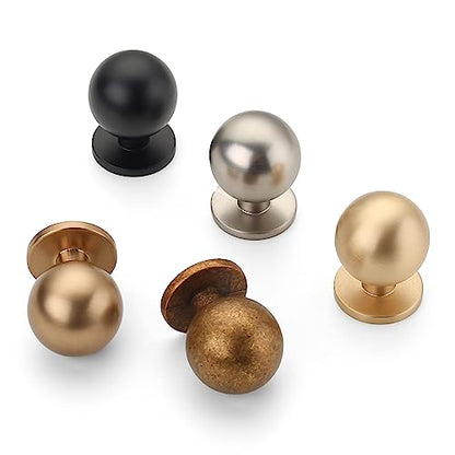 Amerdeco 10 Pack Matte Black Cabinet Knobs - color: Matte Black, size: Single Hole (1" Diameter)