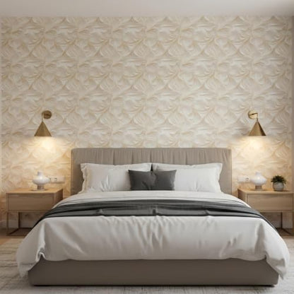 Peel and Stick Wallpaper Beige Brown Abstract Self Adhesive Removable - color: Cream, size: 17.7" x 78.7"