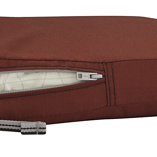 Classic Accessories Ravenna Water-Resistant Patio Chair Seat Cushion, 18 x 18 x 2 Inch, Spice, Patio Furniture Cushions - color: Spice, size: 18"W x 18"D x 2"Thick