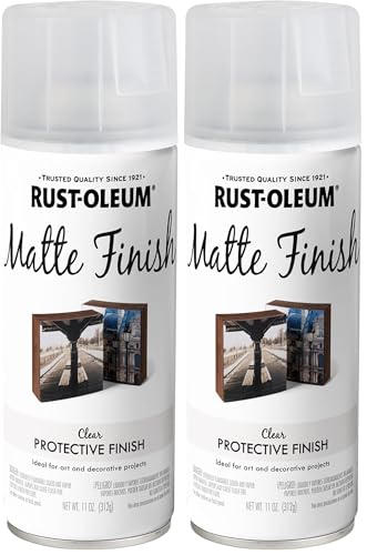 Rust-Oleum 267028 Specialty Matte Finish Spray, 11 oz, Clear (Pack of 2) - size: 11 Ounce (Pack of 2)