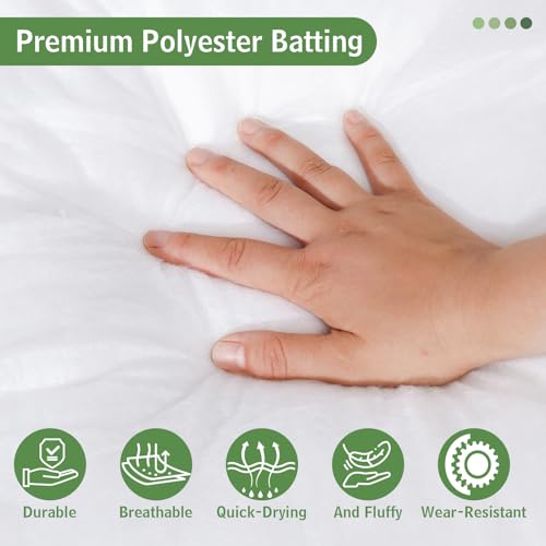 Dacron Polyester Cushion Wrap for Foam Padding, 48Inch X 5Yards Upholstery Batting, Quilt Batting by the Roll, 200 GSM Medium Thickness Upholstery Batting for Cushions and DIY Upholstery Projects - size: 48Inch X 5Yards