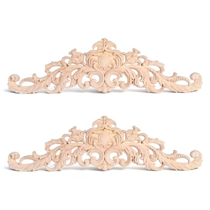 2 Pieces Wood Appliques, Unpainted Wood Moldings & Trims