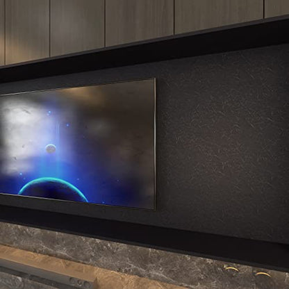 MelunMer Black Silk Wallpaper Peel and Stick Removable Textured 15.7"x197" - color: Black, size: 15.7" x 197"
