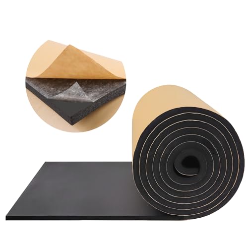 FONUNO Neoprene Foam Padding with Adhesive Closed Cell Foam, Black - color: Black, size: 12" Wide x 118" Long x 1/2" Thick