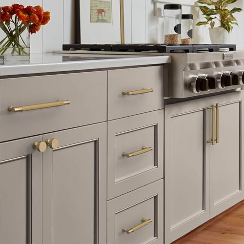 Champagne Bronze Knurled Cabinet Handles Kitchen Pulls 5 Inch 10 Pack - color: Champagne Bronze, size: 5" Hole Center