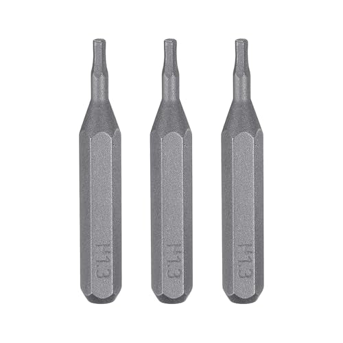HARFINGTON 3pcs H1.3 Hex Screwdriver Bit 5/32" Hex Shank 28mm Length - size: H1.3