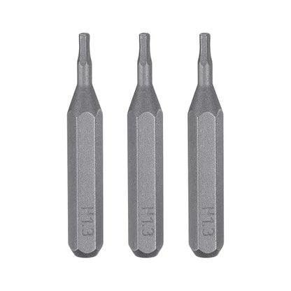 HARFINGTON 3pcs H1.3 Hex Screwdriver Bit 5/32" Hex Shank 28mm Length - size: H1.3