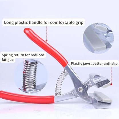Canvas Stretcher Pliers, Professional a Set of Staple Remover and Tack Puller, Heavy Duty Canvas Stretcher with 4-3/4" Wide Grip for Framing, Upholstery