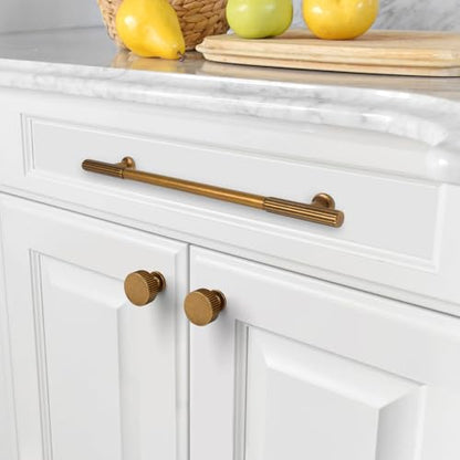 Amerdeco 10 Pack Antique Brass Cabinet Pulls 10" - color: Antique Brass, size: 10"/254MM