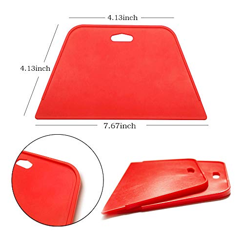 tiptopcarbon Wallpaper Smoothing Tool with 8 Inch Scraper for Contact Paper Adhesive Vinyl 10pcs/Pack - color: 03 Scraper Kit
