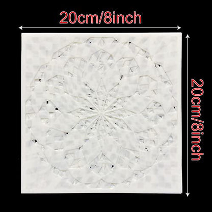 32 Pieces Geometric Stencils 8 x 8 Inch Painting Templates Mandala Stencil for Scrapbooking Cookie Tile Furniture Wall Floor Decor Craft Drawing Tracing DIY Art Supplies - size: 8inch-2