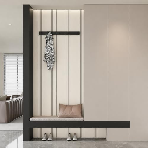 AMIGO Peel and Stick PVC Slat Wall Panel 118"x15.75" Self-Adhesive Thick Faux White Wood Grain Wallpaper Panel 3D Soundproof Wall Panels for Walls & Ceilings - color: White