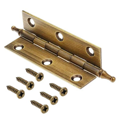 3 Inch Folding Butt Hinges, Brushed Bronze, 2Pcs - color: Brushed Bronze, size: 3 Inches