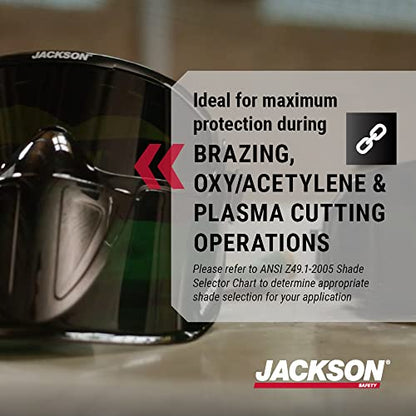 Jackson Safety GPL500 Shade 3IR Safety Goggles with Face Shield, ANSI Z87.1 - size: One Size, style: Shade 3 Infrared Lens