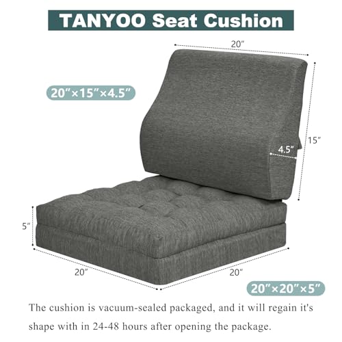 baibu Memory Foam Recliner Cushion with Lumbar Pillow, 20 x 20 in,Dark Grey - color: Dark Grey, size: 20x20x5 Inch (Pack of 1)