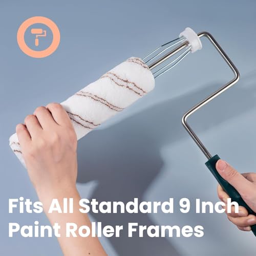 Mister Rui 28 Pack Paint Roller Kit with Extension Pole - size: 28 Pack 9 Inch Paint Roller Kit & Extension Pole
