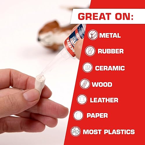 Loctite Super Glue Liquid Longneck Bottle, 5g Bottle (Pack of 6) Instant Adhesive for Plastic, Wood & Metal, Clear Superglue with Extra Long Precision Nozzle, Quick‑Dry Formula - size: 5g, style: 6 Pack