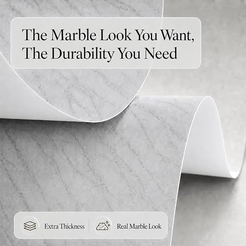Very Berry Sticker Marble Contact Paper (White Matte, 24" x 78", 1 Pack) - color: White Matte, size: 24" x 78"
