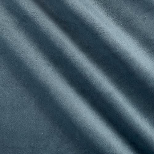 Slate Blue – Luxury 4-Way Stretch Velvet Fabric by Valentina Textile Inc – 58” Wide Soft Stretch Velvet for Sewing, Apparel & Upholstery (1 Yard) - color: Slate Blue, size: 1 Yard