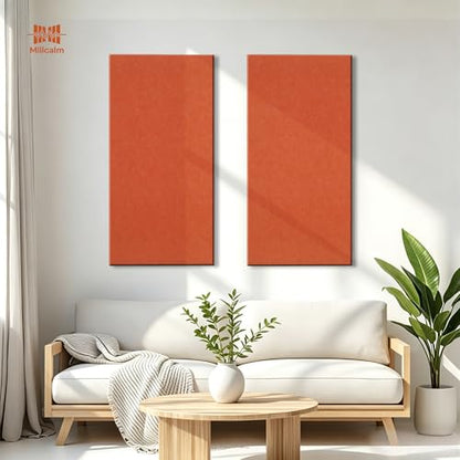 Acoustic Wall Panels,Peel and Stick,47.2"x23.6",4 Pack,Tangerine - color: Warm Tangerine, size: 4 Pack