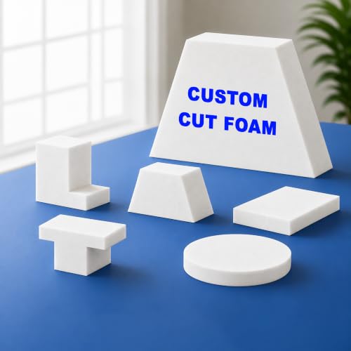 Custom Cut Foam Cushion Insert, High Density Upholstery Foam Cut to Size for Couch, Sofa, Chair & Bench, CertiPUR-US Polyurethane Padding, Firm Support Replacement, Made in USA - style: Trapezoid