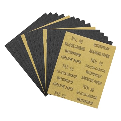 15Pcs Sand Papers 9x11In 80 Grit Sandpaper Sheets Silicon Carbide - size: 80 Grit