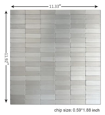 XUANINY Peel and Stick Tile Backsplash Wall Tiles, Stainless Steel, 8-Pack - color: Stainless Steel 8