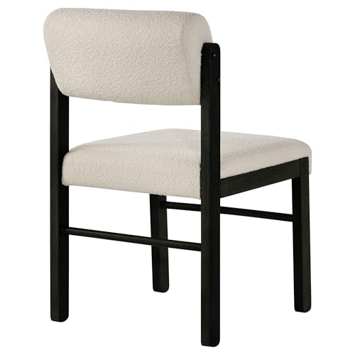 Coaster Kehoe Upholstered Dining Chair Set of 2, Black and Cream 193932BLK - color: Black/Cream